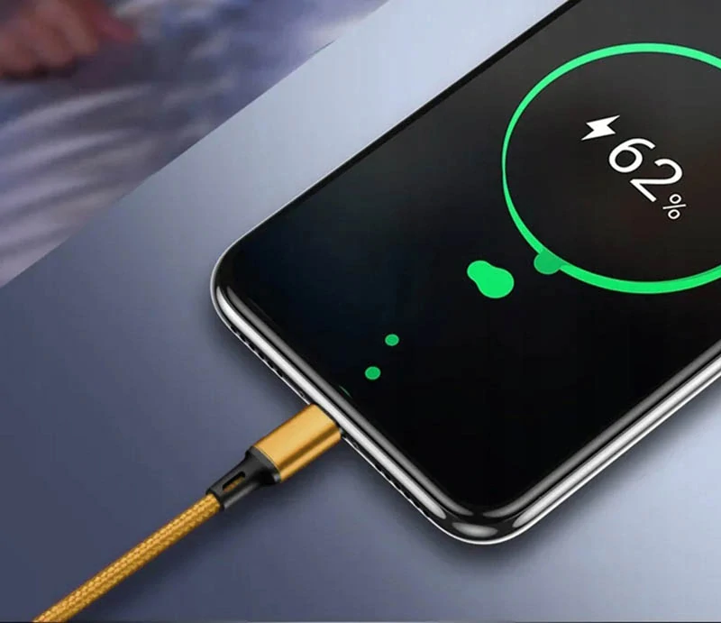 USB kábel 3v1 iPhone, Micro usb, Typ C 1,2m zlatý