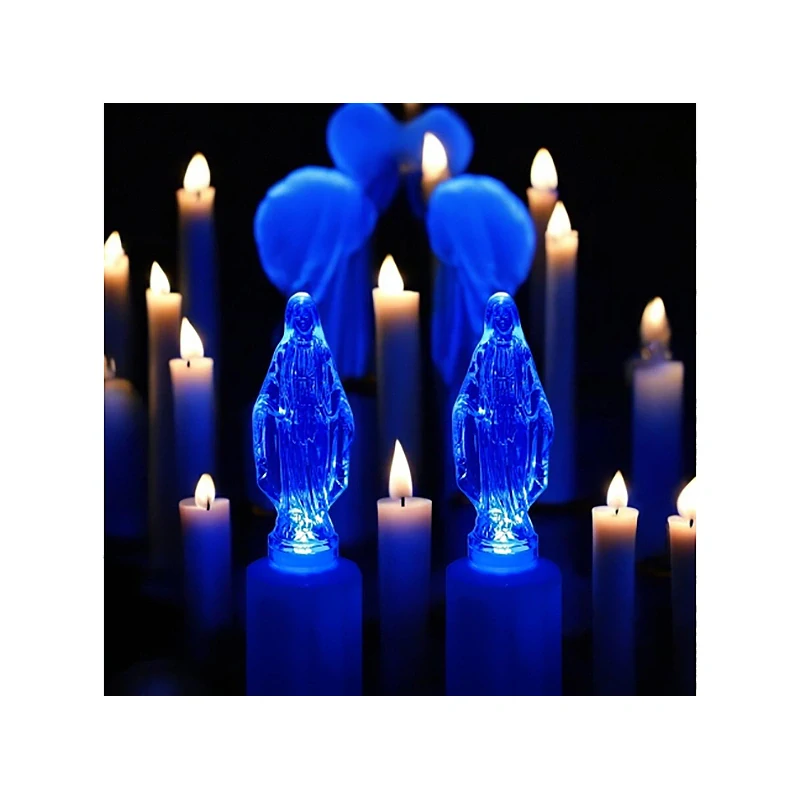 Sviečka LED na batérie 16,5 cm - modrá