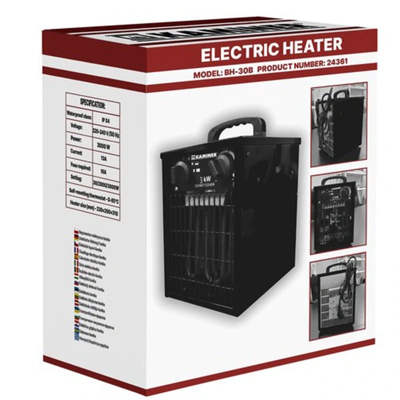 Elektrický ohrievač Kaminer BH-30B 3kW