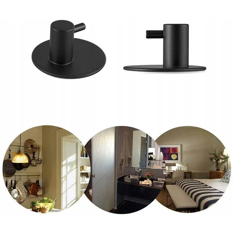 Nástenný vešiačik kovový čierny