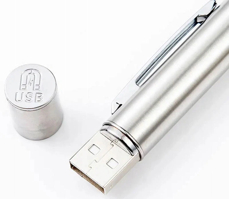 LED UV baterka s perom, magnetom a USB nabíjaním