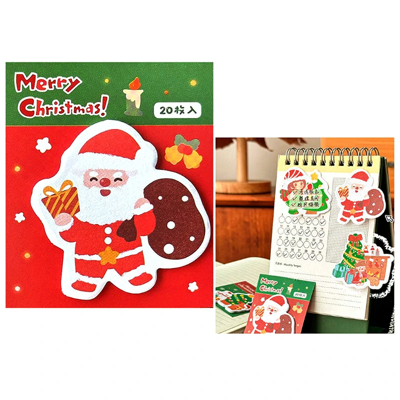 Vianočné nálepky 20ks - 6 x 6 cm