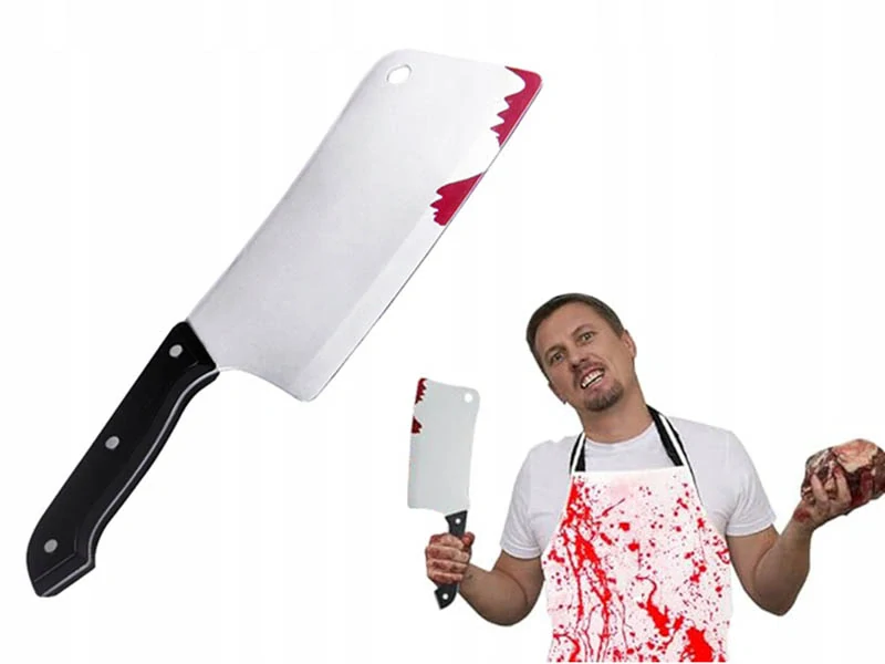 Halloweenska dekorácia Krvavý sekáčik