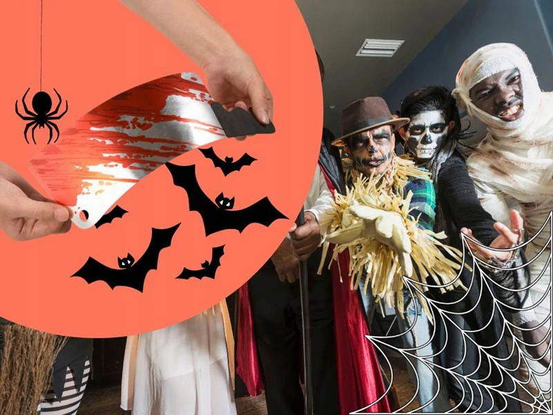 Halloweenska girlanda Krvavé nástroje 2m