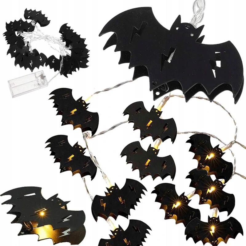 Halloweenska LED girlanda Netopiere 2m