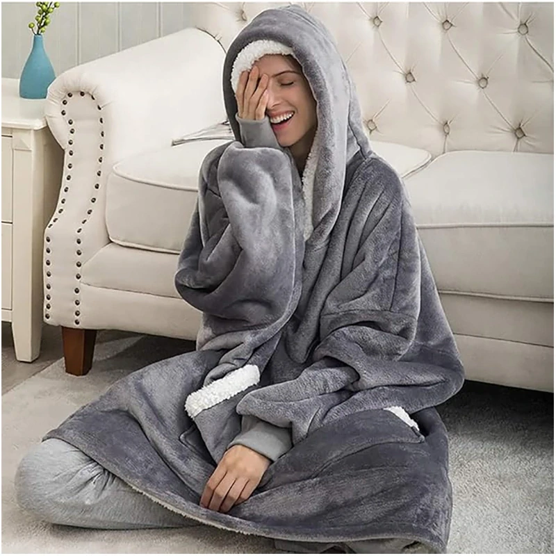 Teplá bunda XXL Oversize unisex sivá