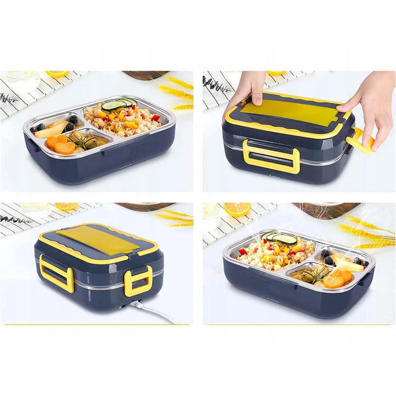 Obedár Lunchbox ohrievací 12V/220V 900ml čierny