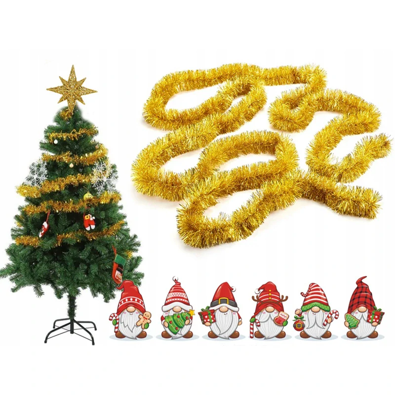 Girlanda na vianočný stromček zlatá 6m