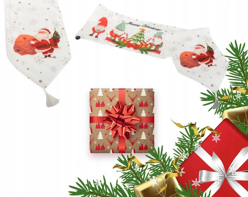 Vianočný behúň na stôl 205x35cm Mikuláš