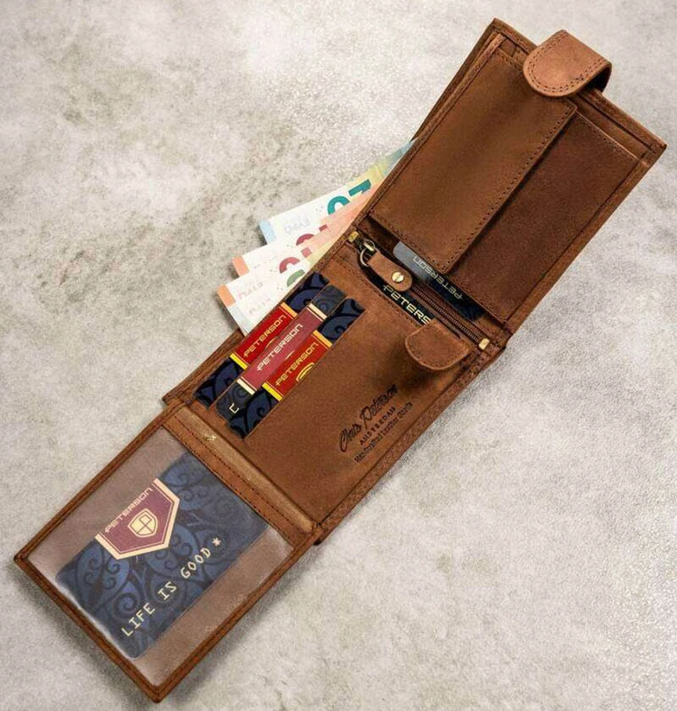 Darčeková sada Peterson Peňaženka s príveskom N009L Cognac