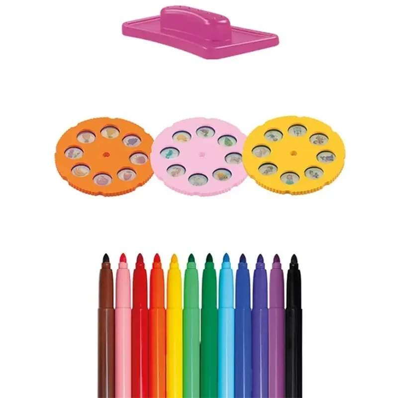 Tabuľka na kreslenie s projektorom Jednorožec modrá