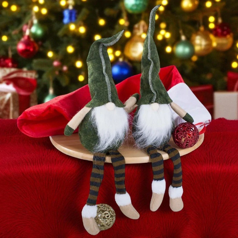 Vianočný škriatok 50cm zelený