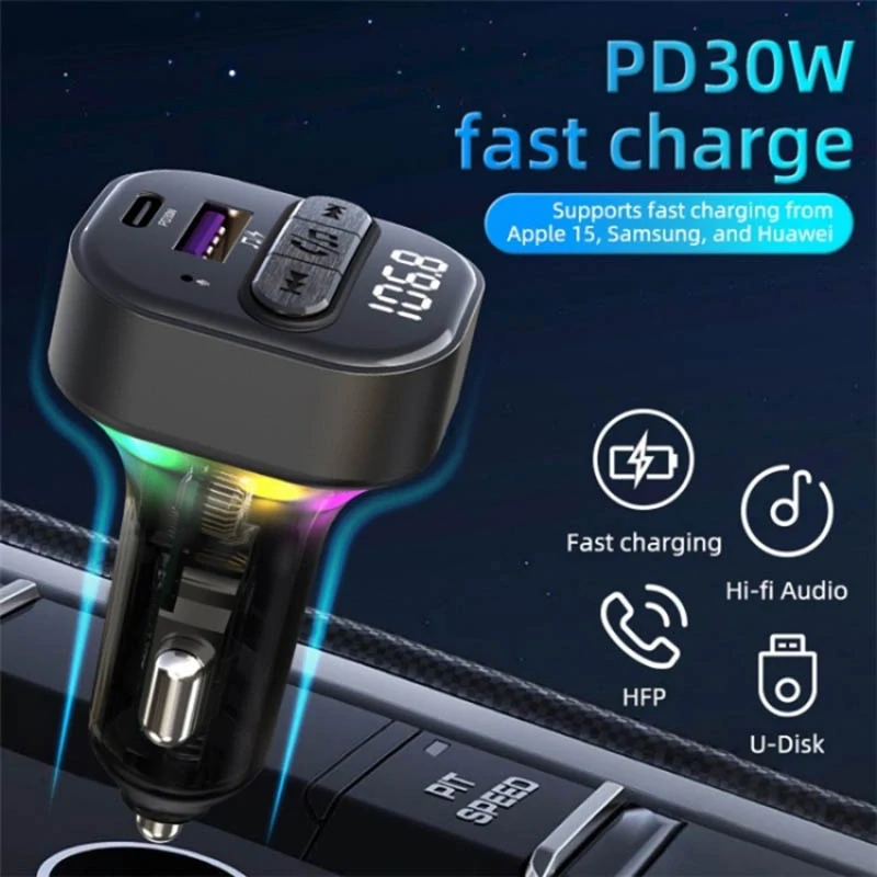 Bluetooth transmitter do auta C50 s USB nabíjačkou