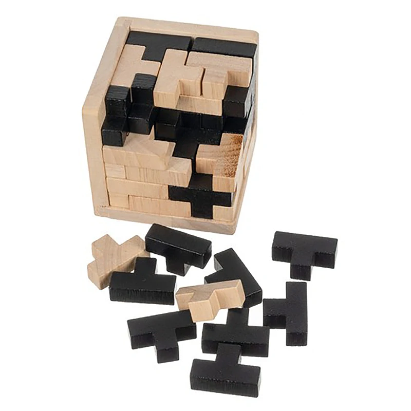 Puzzle drevené - Kocka hlavolam 