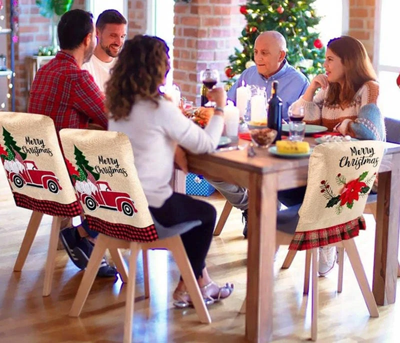 Vianočný poťah na stoličku 1ks