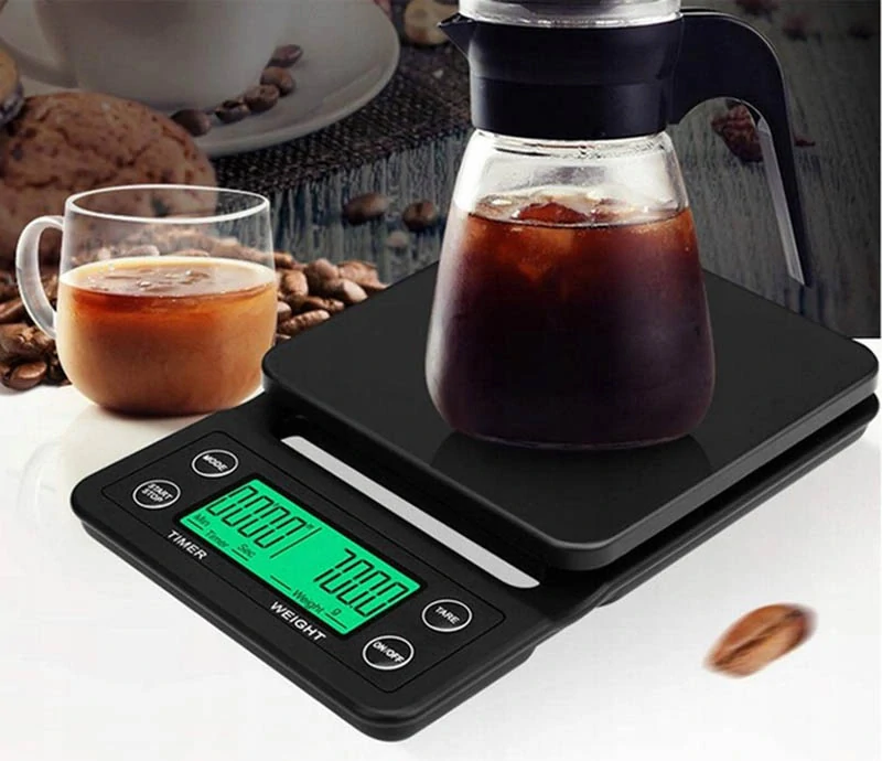 Elektronická kuchynská váha na prípravu kávy TYL-908A čierna