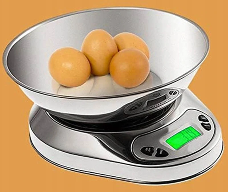 Elektronická kovová kuchynská váha s miskou do 5kg TYL-907D