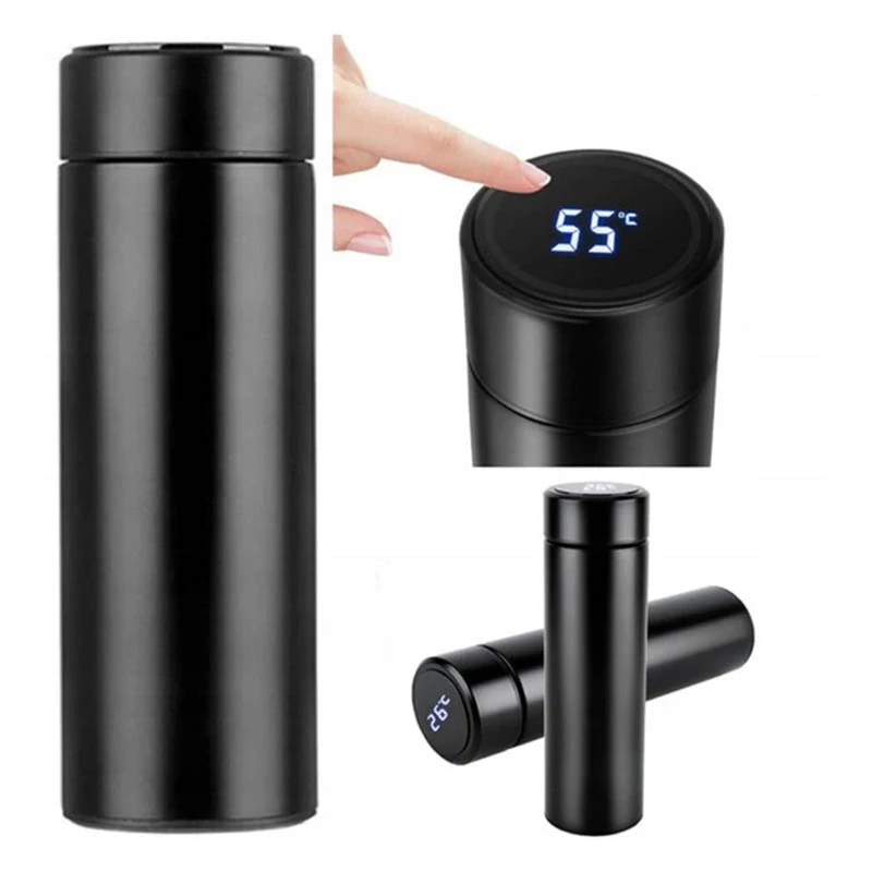 Inteligentný termo hrnček s LCD displejom 500ml čierny