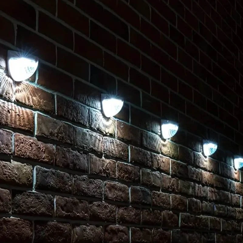Nástenná solárna lampa 6 LED studená biela