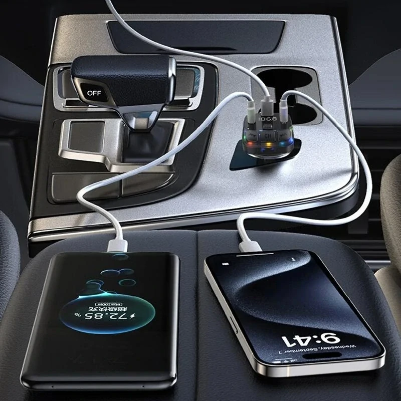 Bluetooth transmitter do auta CS13 s duálnou USB nabíjačkou