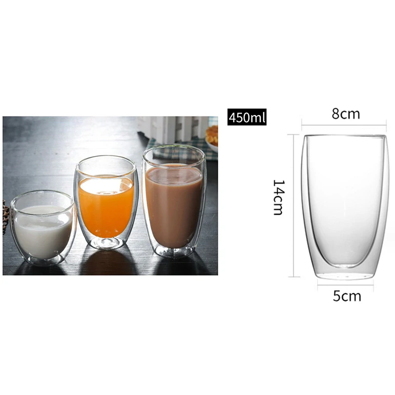 Termo pohár s dvojitým sklom 450ml latte