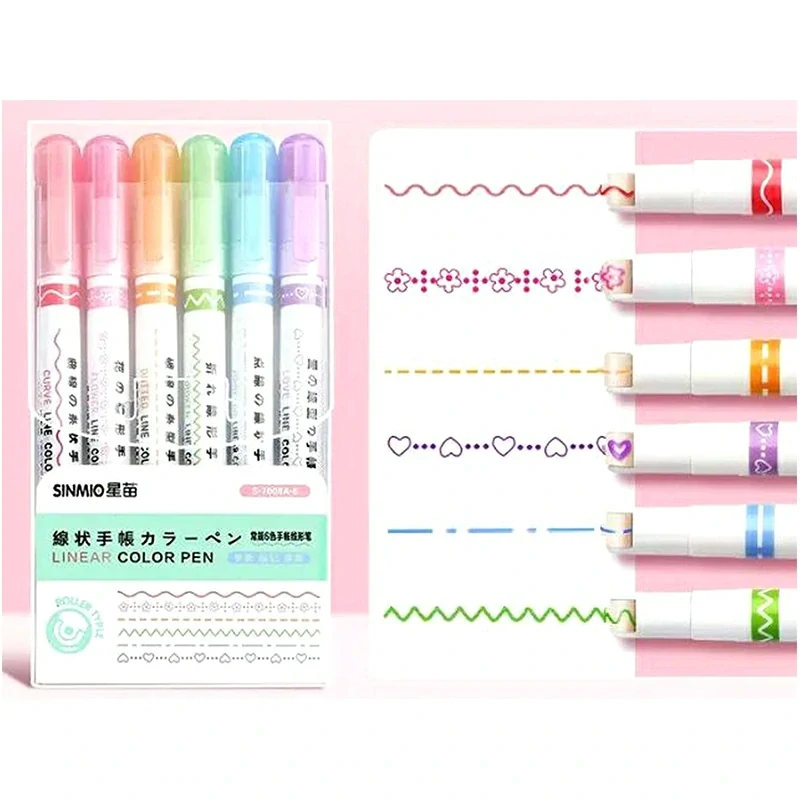 Sada popisovačov na kreslenie vzorov - 6 ks