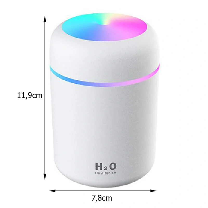 RGB Zvlhčovač vzduchu - LED difuzér biely