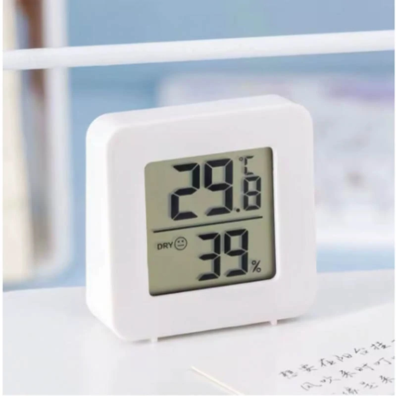 Meteorologická stanica s teplomerom a vlhkomerom biela