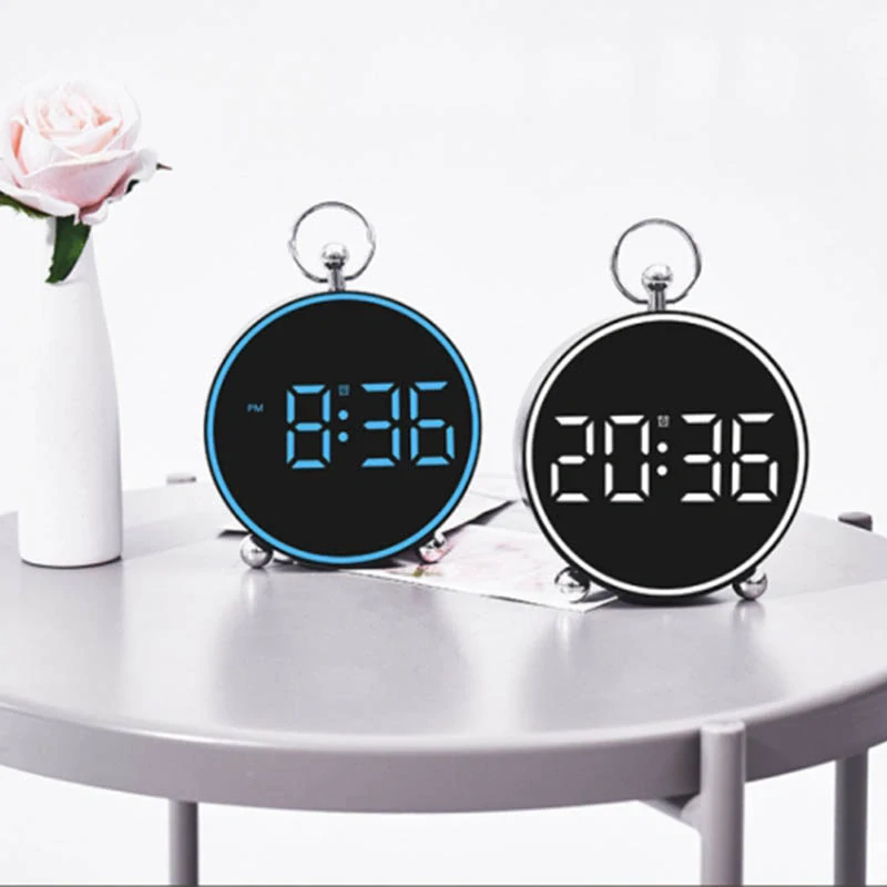 Elektronický LED budík s teplomerom