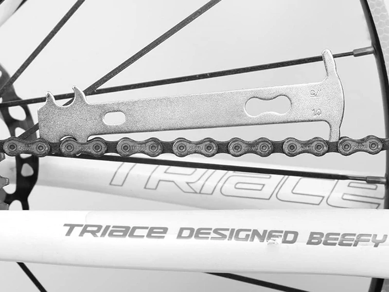 Mierka na meranie opotrebovania reťaze bicykla