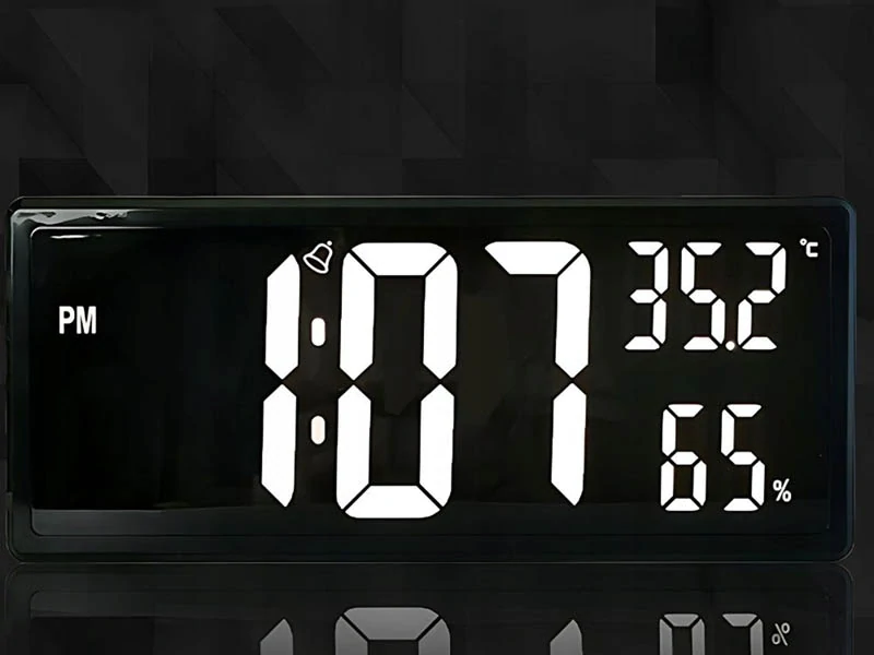 LED hodiny s teplomerom 3808L 35x15cm
