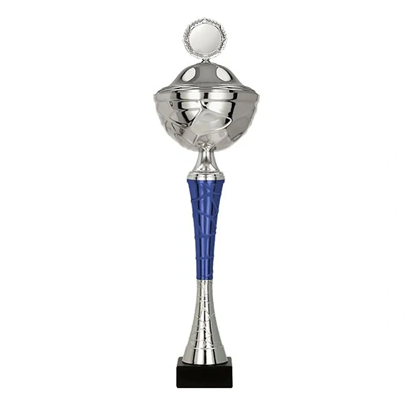 Pohár modro-strieborný s vrchnákom - 37,5 cm