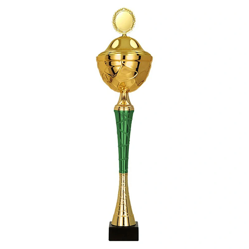 Pohár zlato-zelený s pokrývkou - 36,5 cm