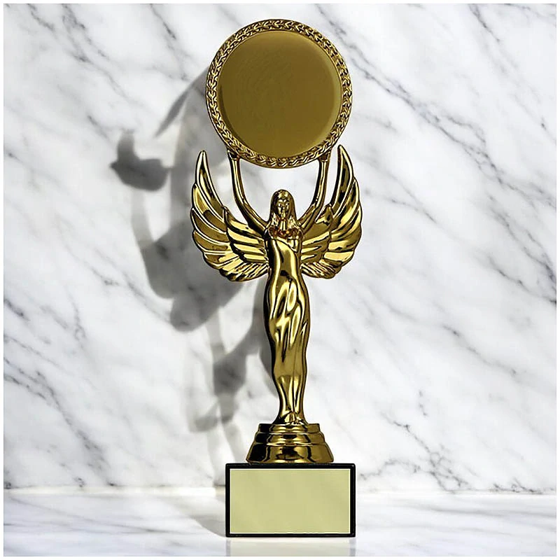 Victoria bronzová - Víťazná trofej na podstavci s vlastným textom 20 cm