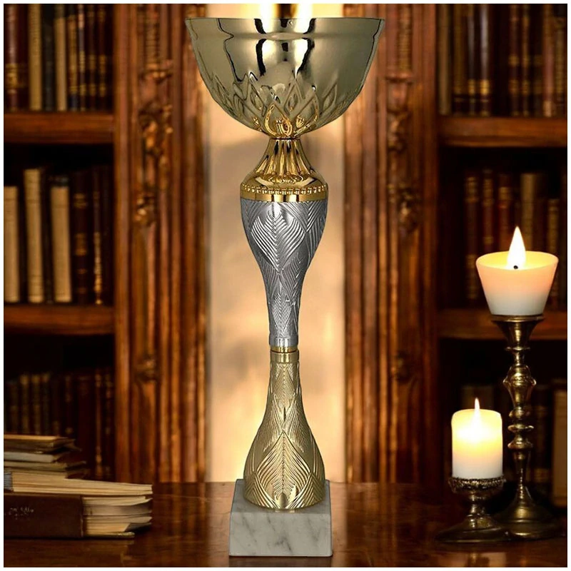 Pohár zlatý so strieborným elementom - 26 cm