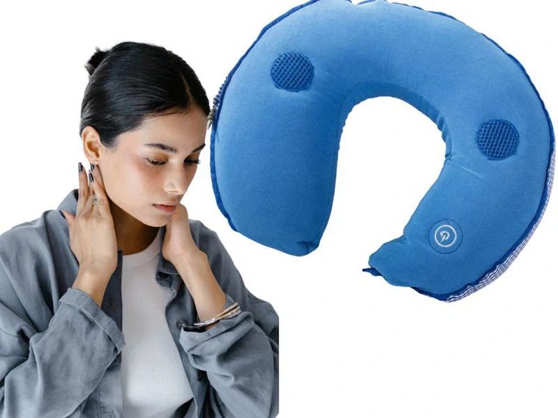 Cestovný vankúš masážny s reproduktorom