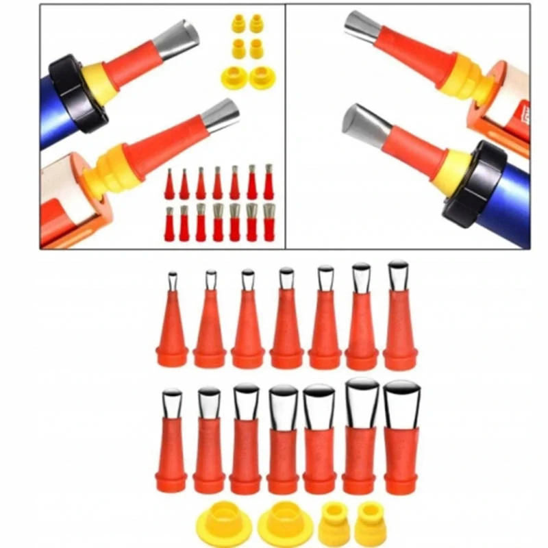 Koncovky na aplikáciu silikónu 32ks