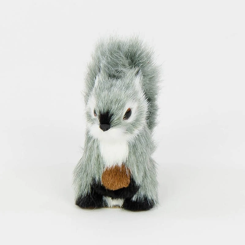 Veverička sivá - Vianočná dekorácia 7cm