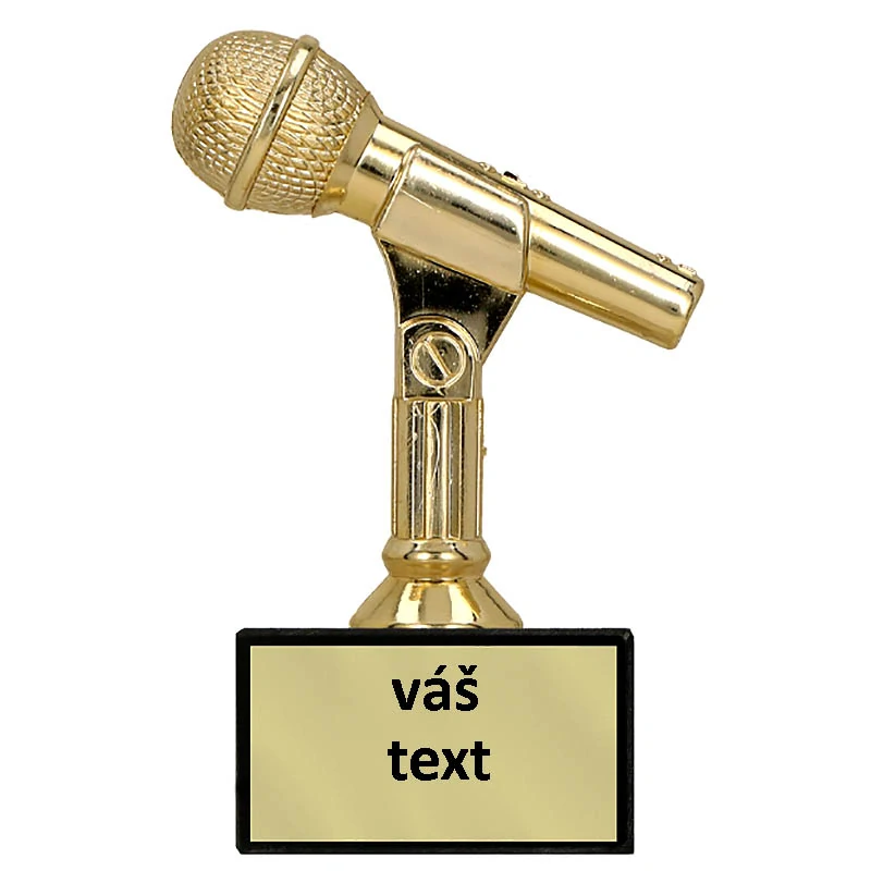 Mikrofón na podstavci - Hudobné ocenenie 11cm