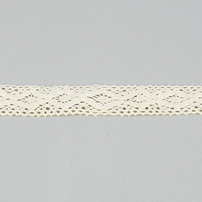 Stuha čipkovaná - 4,57m(5 yardov) x 3 cm : krémová (ecru)