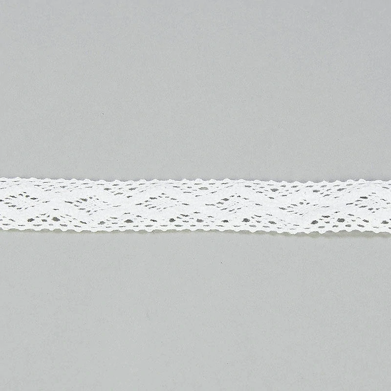 Stuha čipkovaná - 4,57m(5 yardov) x 3 cm : biela