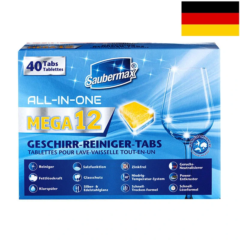 Saubermax - Tabletky do umývačky riadu All in One 40ks