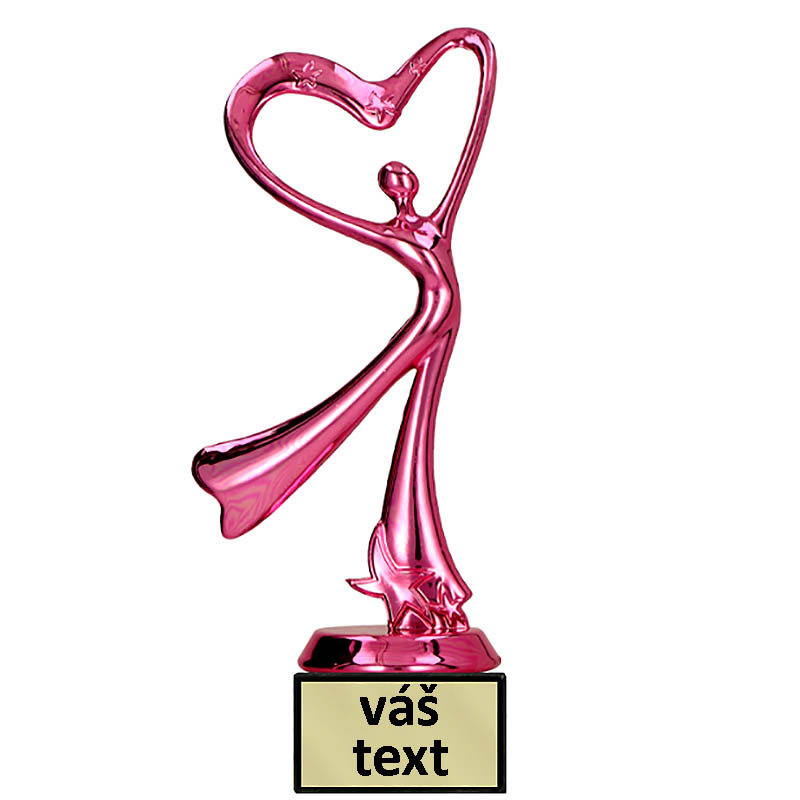 Tanec - Víťazná trofej na mramorovom podstavci s vlastným textom 19 cm