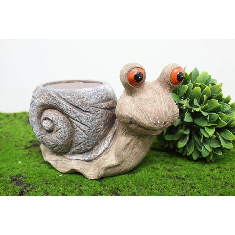 Kvetináč Slimák - Záhradná keramická figúrka: 25 x 17 x 13cm