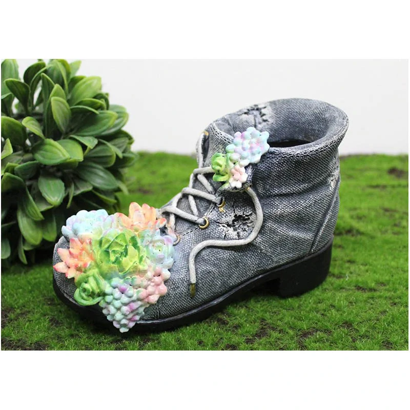 Kvetináč Topánka - Záhradná keramická figúrka: 19 x 11,5cm