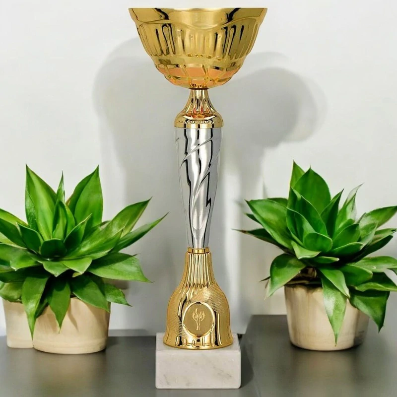 Pohár zlatý/strieborný - 27 cm