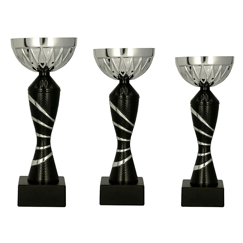 Pohár čierno/strieborný - 21,5cm / ø8cm