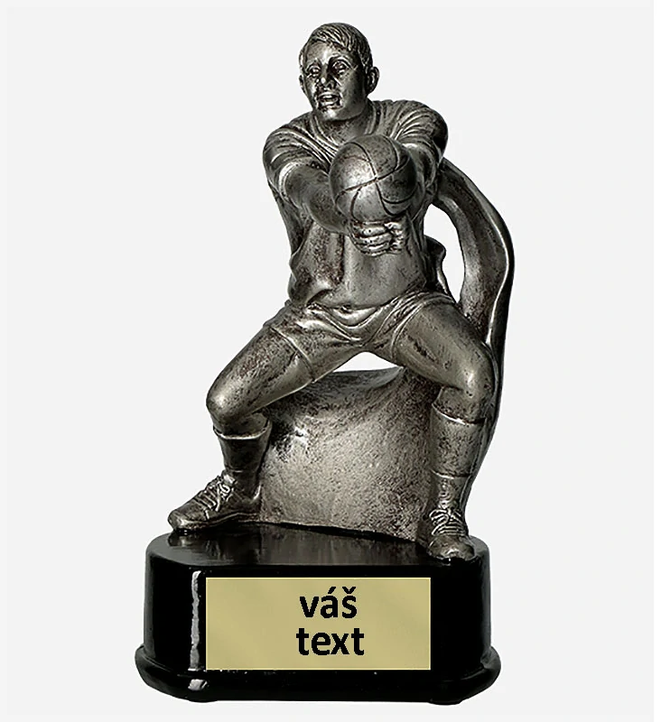 Volejbal - Víťazná trofej na podstavci s vlastným textom: 18,5cm
