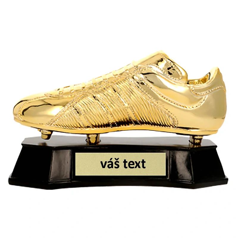 Zlatá kopačka - Víťazná trofej na podstavci s vlastným textom: 15cm