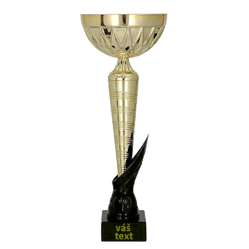 Pohár kovový zlato/čierny - 32cm / ø12cm